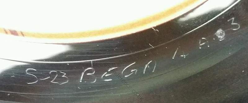 BEGA 4 1979 A Side Matrix.